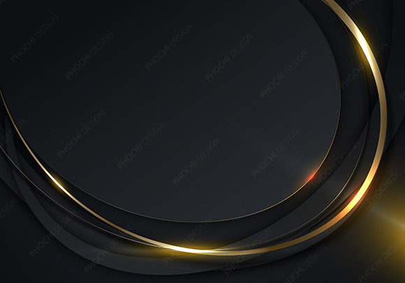 3D Luxury Black Golden Curved Shapes: A Modern Design Revolution