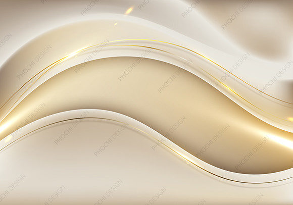 3D Luxury Gold Wave Background Template for High-Resolution Design Projects