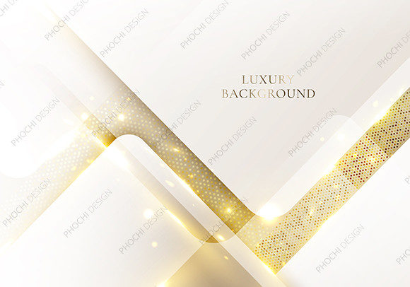 3D Luxury White Triangles Gold Line: A Modern Design Masterpiece