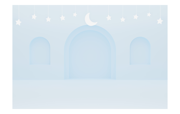 3d Podium in Ramadan Blue Ornament JPG