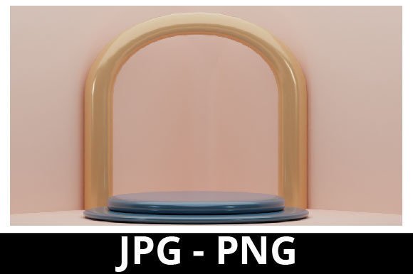3D Rendered Cylinder Podium with Oval Gate: A Modern Solution for Product Showcase