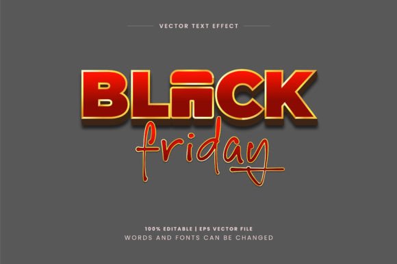 Black Friday Gradient 3D Text Effect