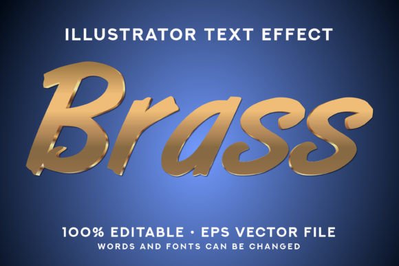 Brass Text Style Effect Text Effect