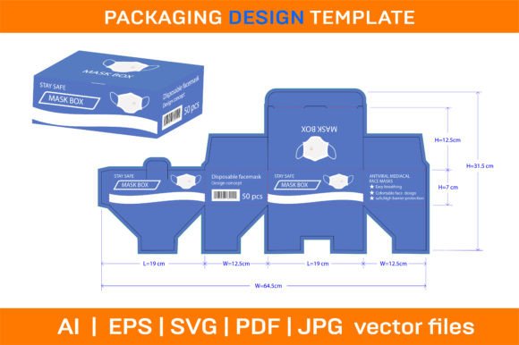 FACE MASK BOX PACKAGING DESIGN TEMPLATE: A Modern Solution for Effective Product Presentation