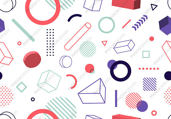 Geometric Seamless Pattern 3D Elements: A Modern Design Essential