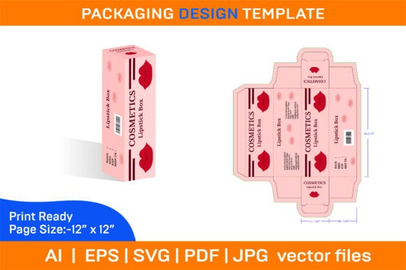 Lipstick Box Packaging Design Template: A Comprehensive Guide