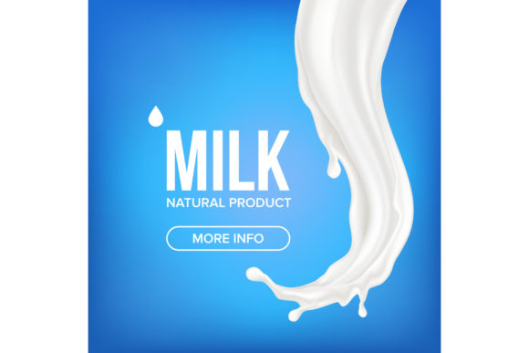 Milk Splash Vector: Motion Splashing