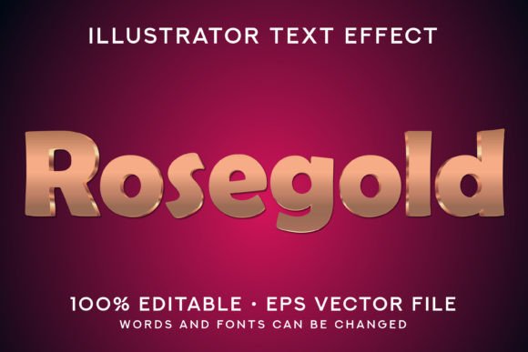 Rosegold Text Style 3d Effect: A Modern Approach to Digital Design