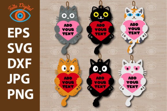 Valentine Kitten Cat Love Dangle Earring