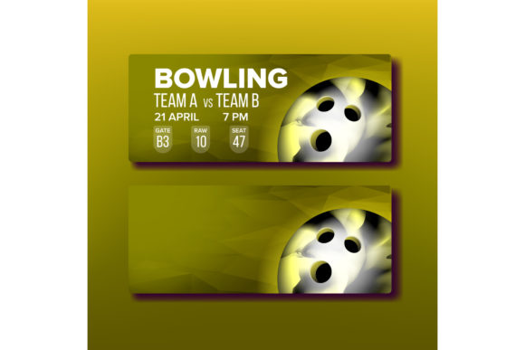 Yellow Coupon on Bowling Game Template: A Practical Tool for Event Promotion