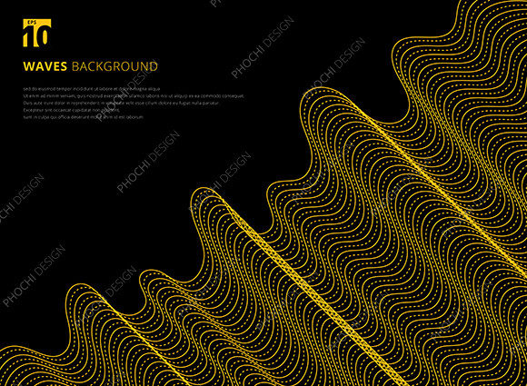 Yellow Wave Line Pattern Modern Design: A Versatile and Visually Striking Choice